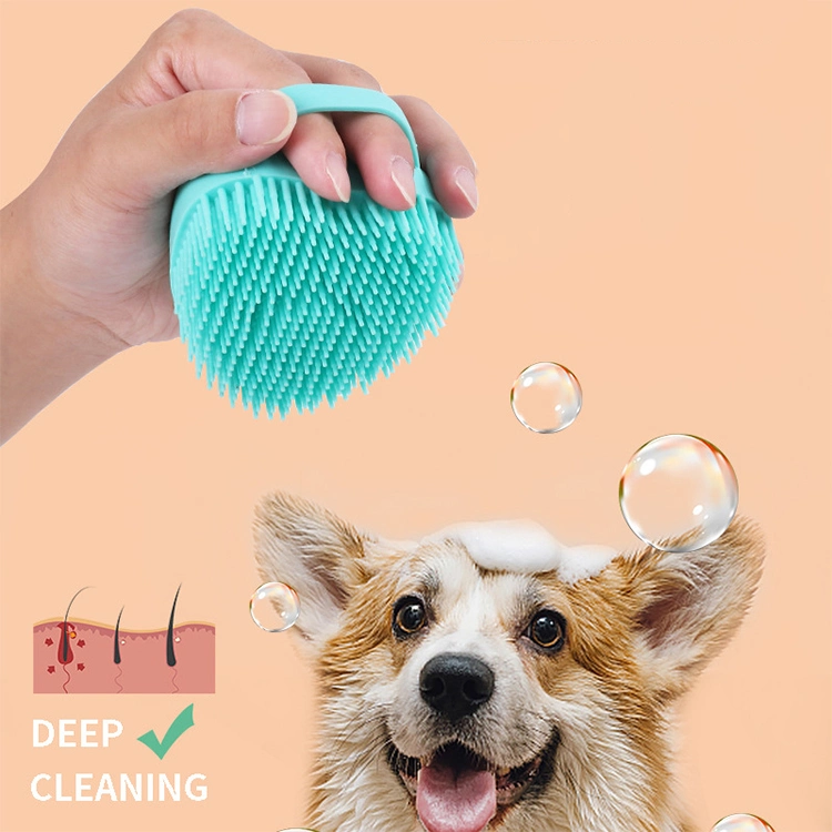 Portable Shower Massage Silicone Rubber Dog Brush Cleaning Washing Pet Bathing Tool Dog Bath Brush