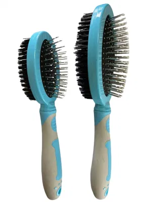 Brosse de bain pour chien et chat, brosse d'épilation Double face, peigne de démêlage, coupe-noeud de fourrure pour animaux de compagnie, outils de toilettage pour chiens