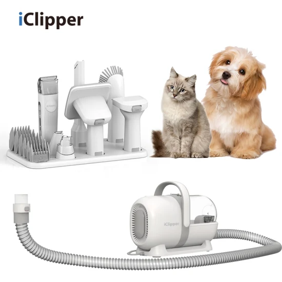 Iclipper Lm1 personnalisation de base aspirateur de toilettage pour animaux de compagnie avec tondeuses tondeuses brosse Deshed chien chat Kit d'outils d'épilation