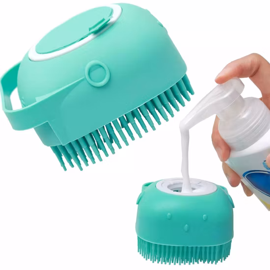 Brosse de Massage de douche Portable en caoutchouc de Silicone pour chien, outil de nettoyage et de lavage pour animaux de compagnie, bain pour chien