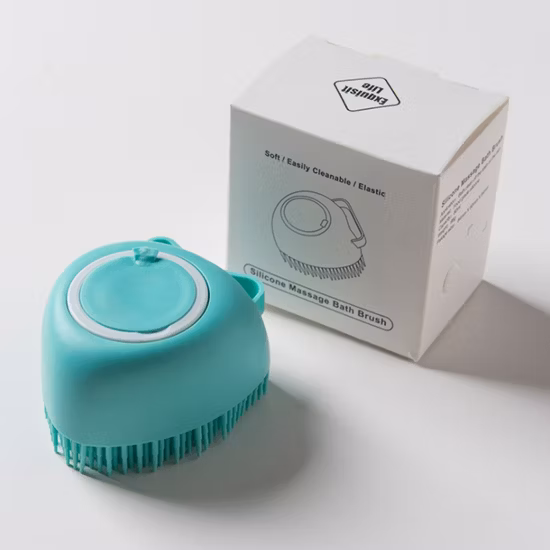 Brosse de massage multifonctionnelle en silicone pour bébé et animal de compagnie