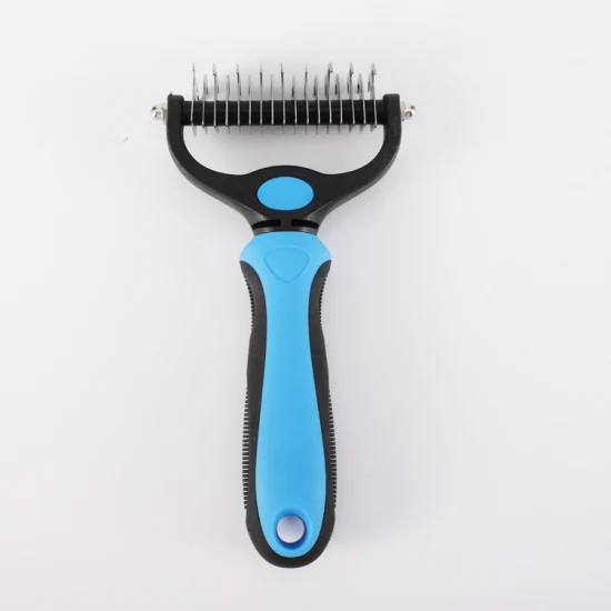 Peigne d'épilation pour chat, lames Double face, tondeuse à démêlage, brosse de démêlage, outil de toilettage pour animaux de compagnie