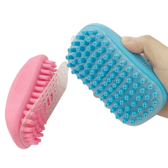 Brosse de bain en caoutchouc de Silicone pour chien, douche Portable, Massage, nettoyage, lavage, outil de bain pour animaux de compagnie