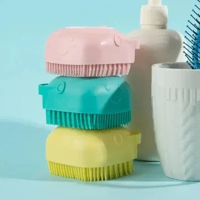 Brosse de bain rechargeable en Silicone pour bébé, épurateur exfoliant pour animaux de compagnie, Massage en silicone