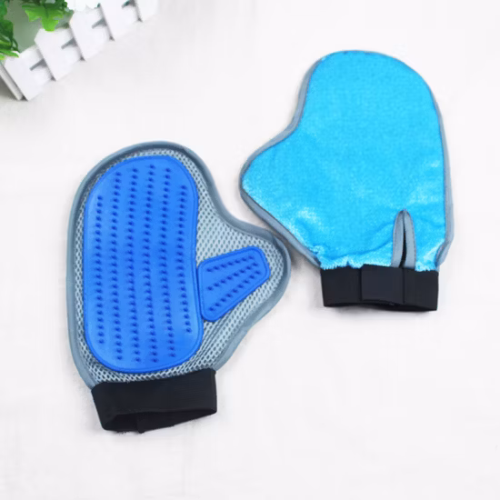 Gants de nettoyage et de toilettage pour animaux de compagnie, brosse de Massage en Silicone pour bain de chien et chat