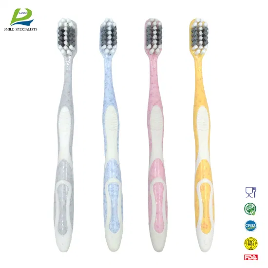 Brosse à dents manuelle pour adultes, poils en spirale souples de haute qualité, blanchiment des dents